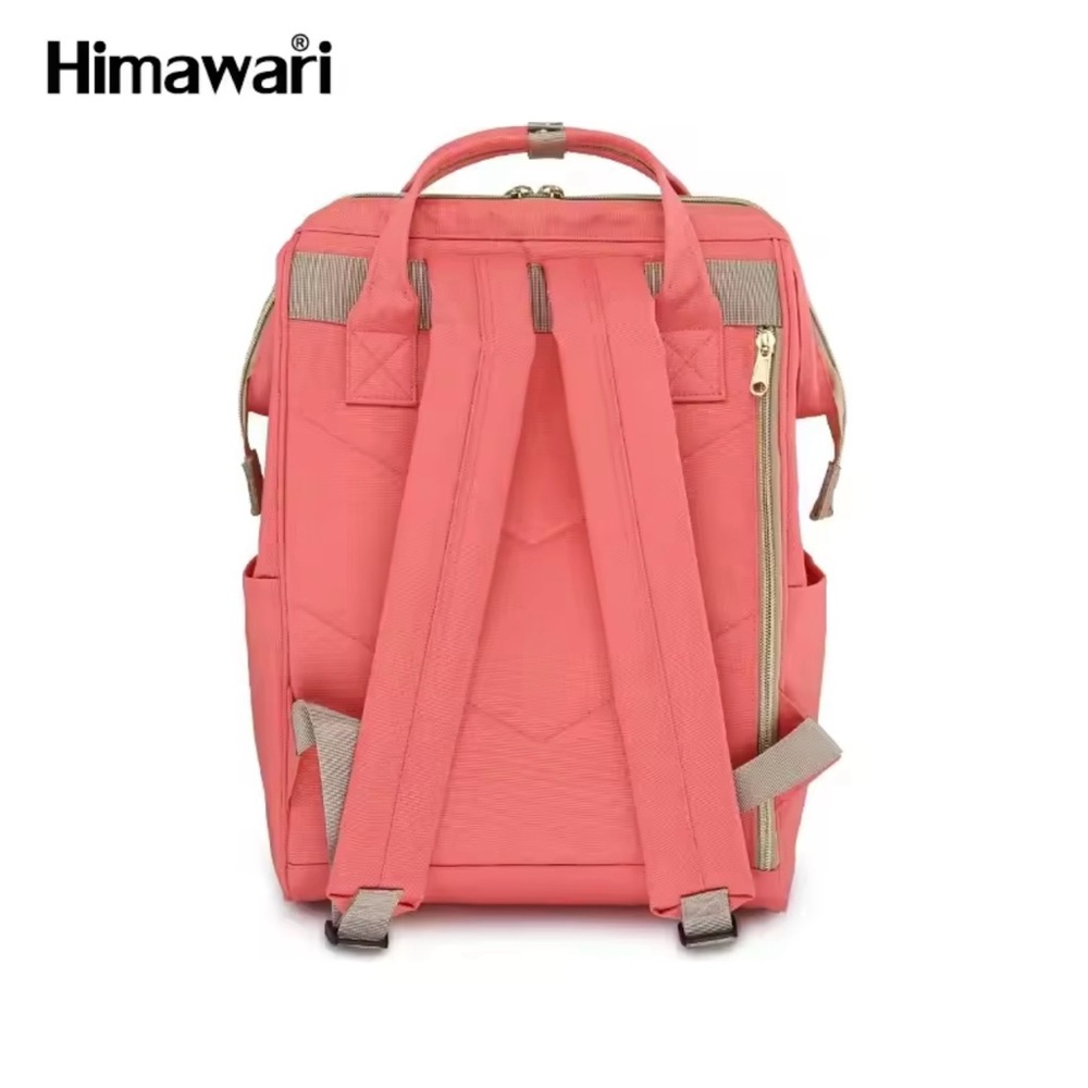Himawari USB 900D Backpack | Color: Coral - Picture 2 of 5